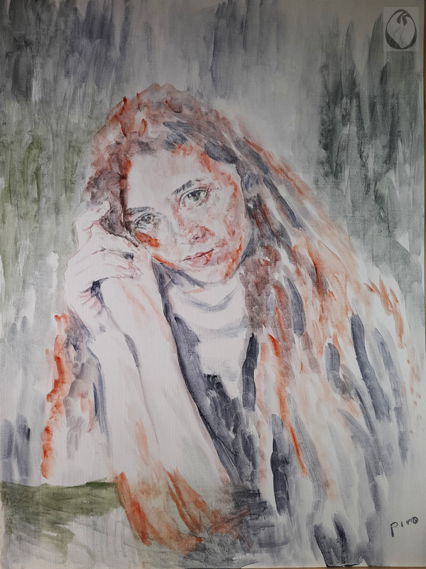 oil on paper - olio su carta di Piro